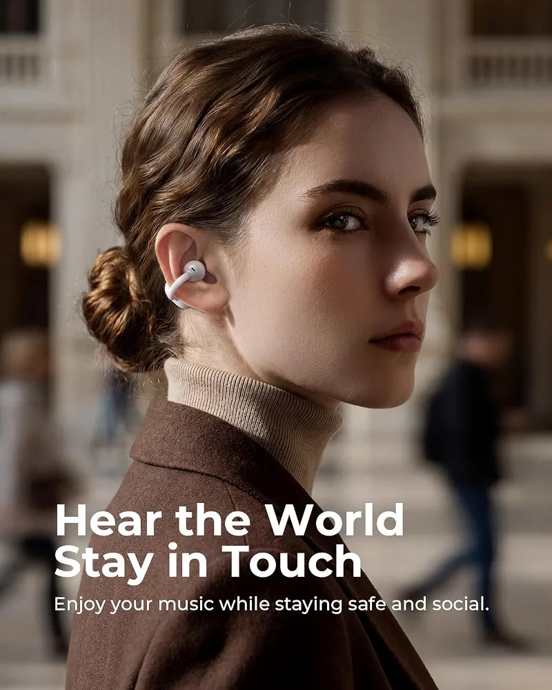 SANAG S6SUltar Open Ear Headphones Bluetooth 6.0, Clip On Earbuds 42H Playtime, IPX7 Waterproof Wireless Earphones with App, Lightweight for Running Gym Sports Cyclin
