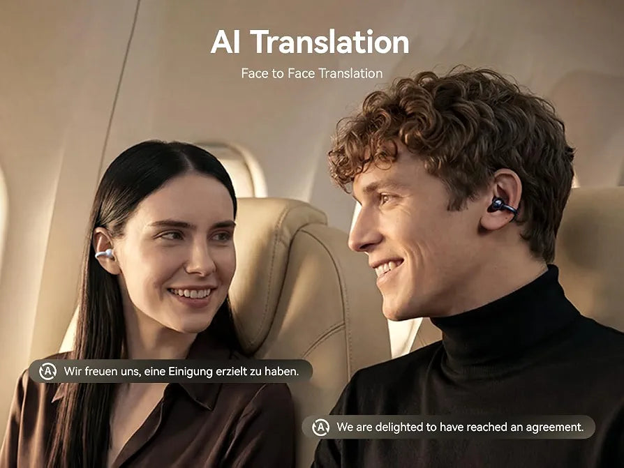 SANAGS8S Ultra Open-Ear Headphones, Clip-On Earbuds Dolby Atmos Support/AI Translation/Bluetooth 6.0, Up to 50 Hours of Playback, IP67 Waterproof, Fully Wireless, Sports, Lightweight, 